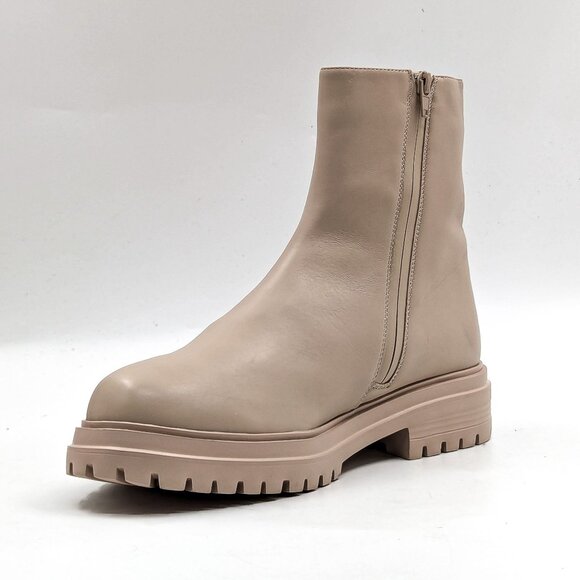 Vaneli Women Zetta Natta Ivory Leather Chelsea Platfrom Ankle Boots size 10 - Picture 3 of 11